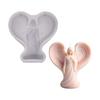 Heart Angel Wing Shape Silicone Candle Mold Easy Demod Temperature Resistant For Making Candle Soap Wedding Decoration