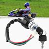 Universal Car Motorcycle 6 Wire In 9 Pin Plug Ignition Switch 3 Position 2 Keys