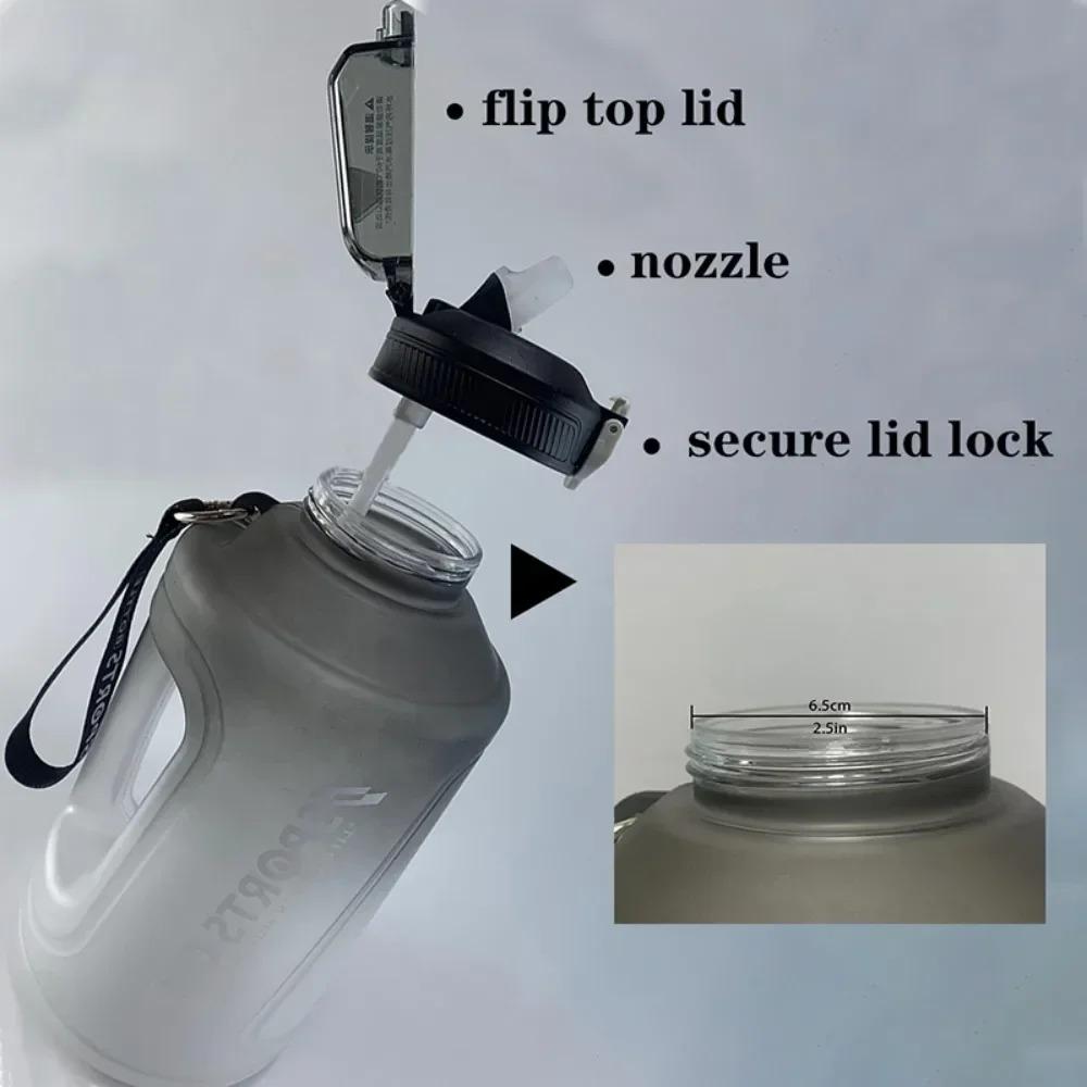 2.3L 3.8L Motivational Leakproof Water Bottle Sport Fitness Gym Outdoor Travel Kitchen Cups Jugs