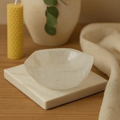 Selenite Bowl Hexagon, 6 Cm