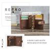 Full Grain Color Changing Head Layer Cowhide RFID Anti-theft Brush Men's Wallet Buckle Three Fold Leather
