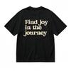 Women's T-shirt With Find Joy In The Journey Graphic Unisex Black Cotton Tops