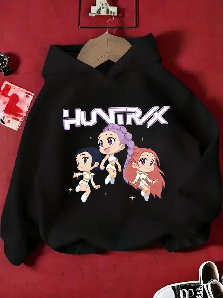 KPop Hunter Rumi Derpy Cartoon Girls Boy Hooded Sweatshirt Warm Children's Wave Fashion Casual Tops Casual Girls Clothing