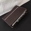Dark Brown A7 Loose-Leaf Leather Planner - Portable Double Ring Creative Diary Notebook by Xiaohongshu.