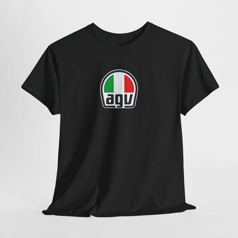 

AGV Black T-Shirt – Unisex Motorcycle Racing Tee for Men or Women 4XL