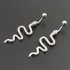 Stunning Shein Snake-shaped Copper Belly Button Ring Fashionable And Stylish