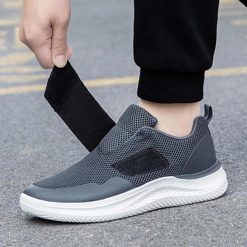 Uomo Ortopedia Piedi Larga Gonfiore Camminata Scarpe Casual Alluce Valgo Regolabile Morbide Comode Scarpe Uomo Diabetico Taglia Grande 48