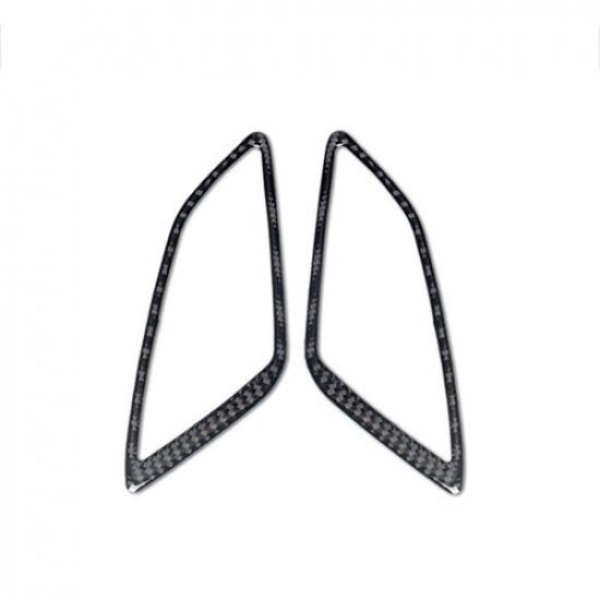 2x Carbon Fiber Dashboard Air Vent Outlet Cover Trim For Mazda 3 Axela 2014-2018