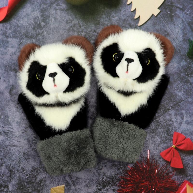 Meier Kids' Winter Plush Gloves - Warm Cartoon Animal Mittens
