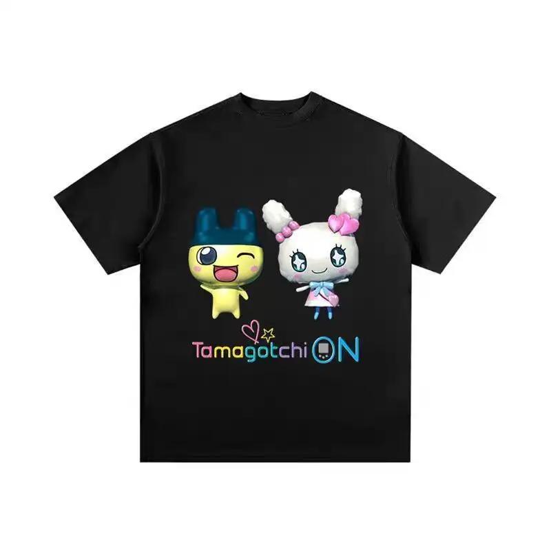 

Tamagotchi Friends Tshirt Mens Women Tshirt Tops Graphic Female Kawaii Cartoon Harajuku Tshirt Tee Femme Y2K Clothing L