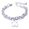 European and American simple personalized bell double-layer titanium steel bracelet spot men and women couple jewelry women's trend fashion jewelry
