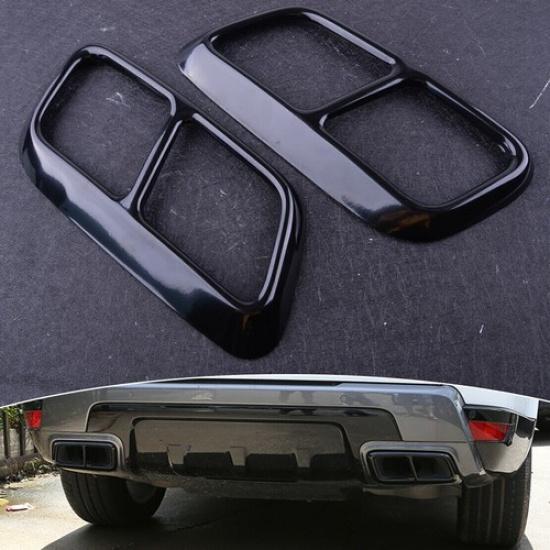 For Land Rover Range Rover Sport 2018- Steel Black Exhaust Mufflers Cover AT