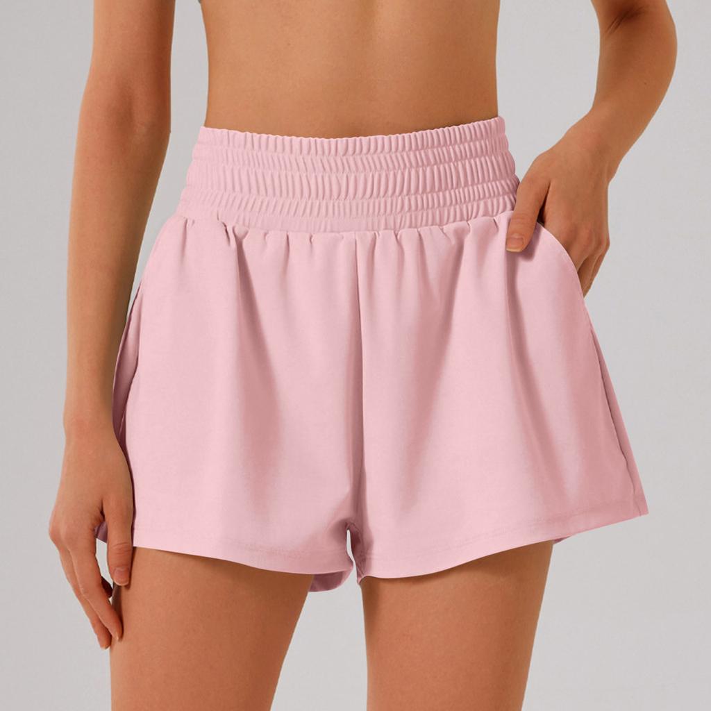 Women's High Waist Athletic Shorts Lightweight Quick Dry Running Shorts with Elastic Waistband and Inner Lining for Gym Yoga and Casual Wear