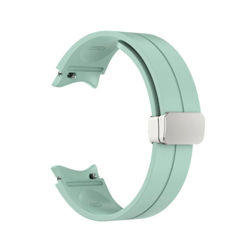 20mm Silicone Band for Samsung Galaxy Watch 6 Classic 47mm 43mm Pro 45mm Magnetic Buckle Bracelet Watch 7 6 5 4 44mm 40mm Correa