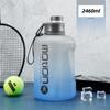 Liter Sports Water Bottle With Straw Large Capacity Fitness With Scale Gradient Kettle Outdoor Plastic Portable Water Bottle