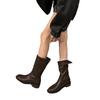 Hot Sales  Boots for Women 2024 Fall New Patchwork Vintage  Boots for Women Slim Boots Platform Heels  Women