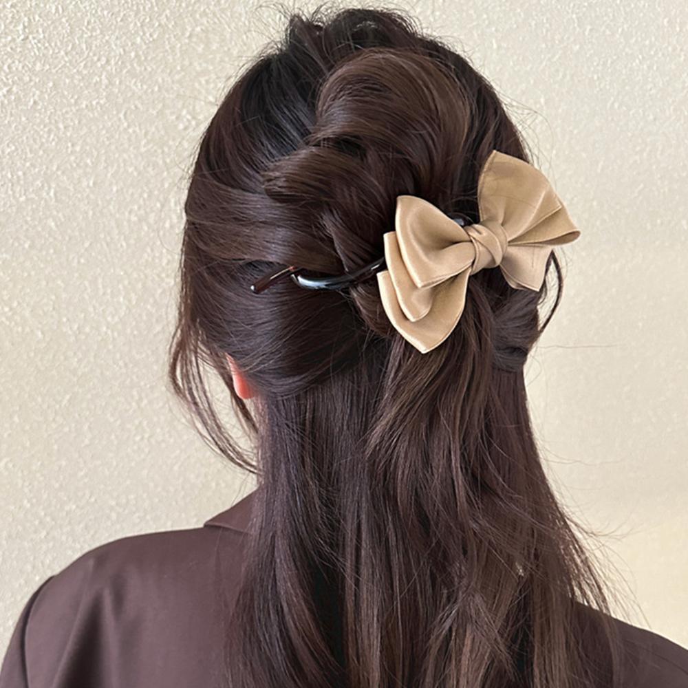 Bow Twisted Trendy Hair Clips Simple Bowknot Hairpins Barrettes Back Head Hairpin Bun Head Hair Clip For Women Hair Accessories