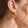 10-31mm Edelstahl Vintage Klobige Wassertropfen Ohrringe für Damen Vergoldet Dicke Ohrringe Statement Hochzeits Schmuck Geschenke