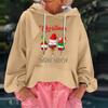 Women's Christmas Print Loose Casual Long Sleeve Hooded Sweatshirt
