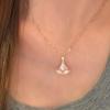 New Qixi Limited Edition 18k Rose Gold Fan Shell Pendant Necklace for Women - Valentine's Hot Gift