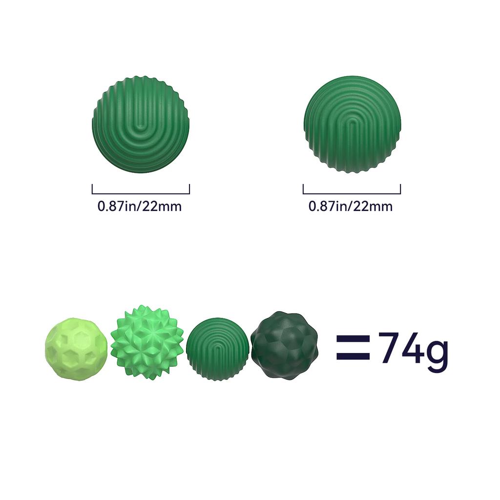 Magnetic Sensory Silicone Ball Hand Touch Ball Soft Massage Training Raised Point Waist and Back Foot Massage Ball 4/8 Pieces