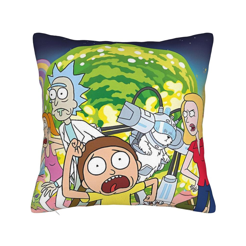 Ricked and Mortys Pillow Case  Comfy Pillow Cover For Office Car Home Decor Novelty Cushion Cover