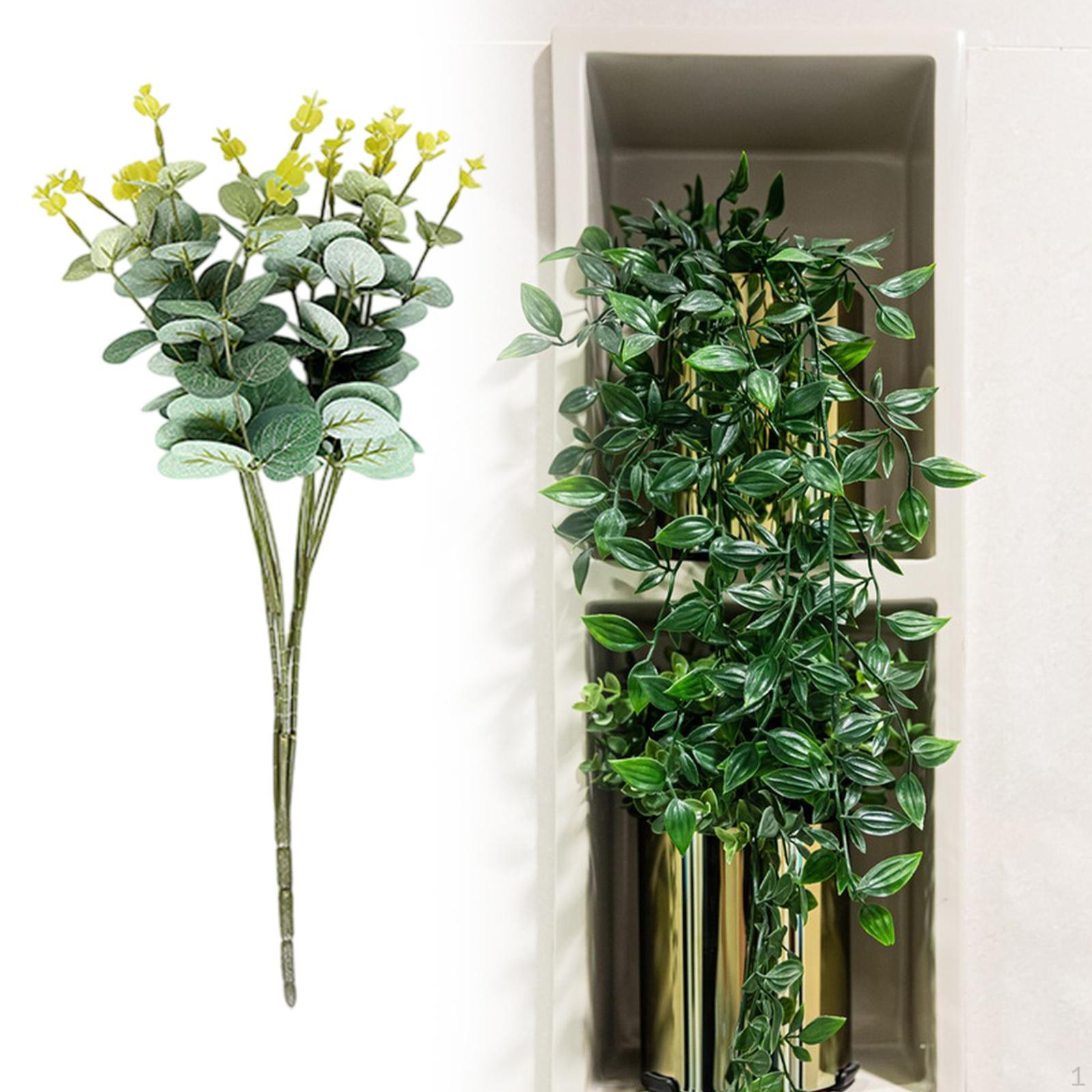 

Искусственный стебель эвкалипта, искусственная зеленая листва, зелень, топиарий, домашний декор, листья, наполнитель для ваз 16 Heads Length 51cm