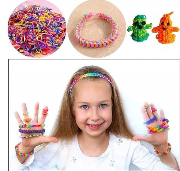 Duży Zestaw Do Robienia Bransoletek Gumki Koraliki Diy Prezent