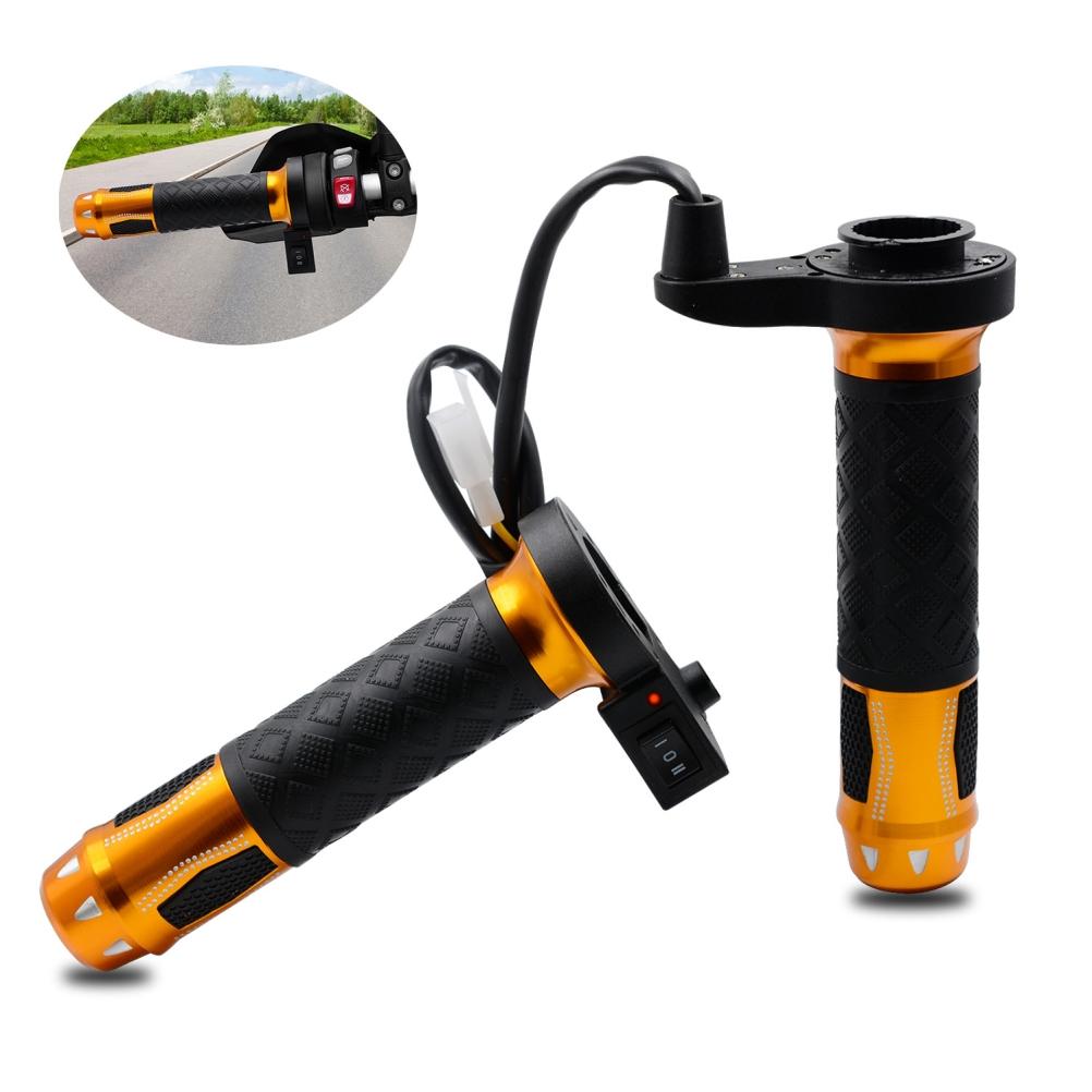 

12V Electric Motorcycle Handlebar Heated Grips Temperature Adjustable Electric Heated Hand Grips Waterproof Warm
