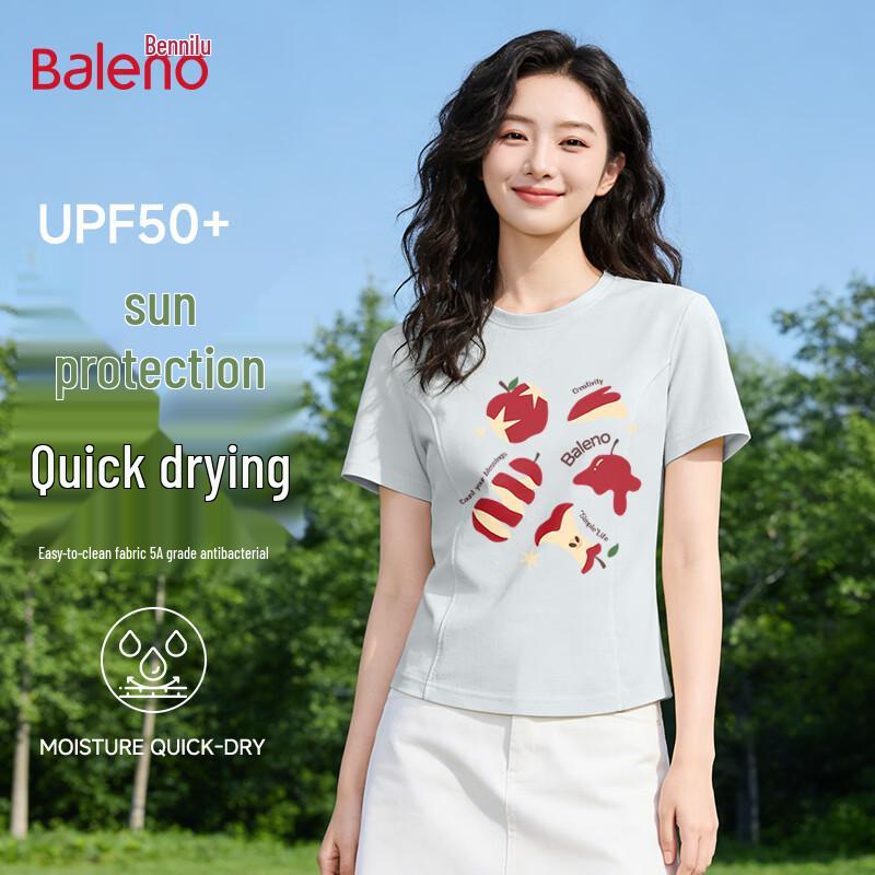 Baleno Women s Quick-Dry Letter Print T-shirt M