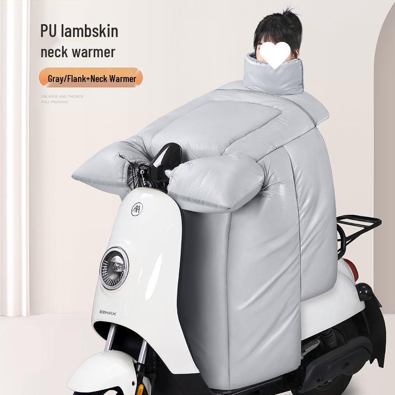 Winter Windproof Rainproof Electric Vehicle Blanket: Thick Fleece, Waterproof Motorcycle Cover