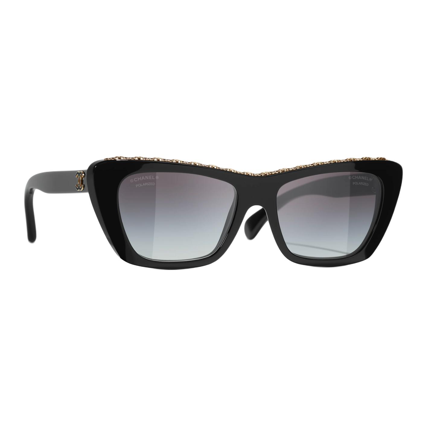 

Chanel Decorative Leg Acetate Butterfly Sunglasses Unisex sunglasses Black CH5540A-C622S8 F,Black