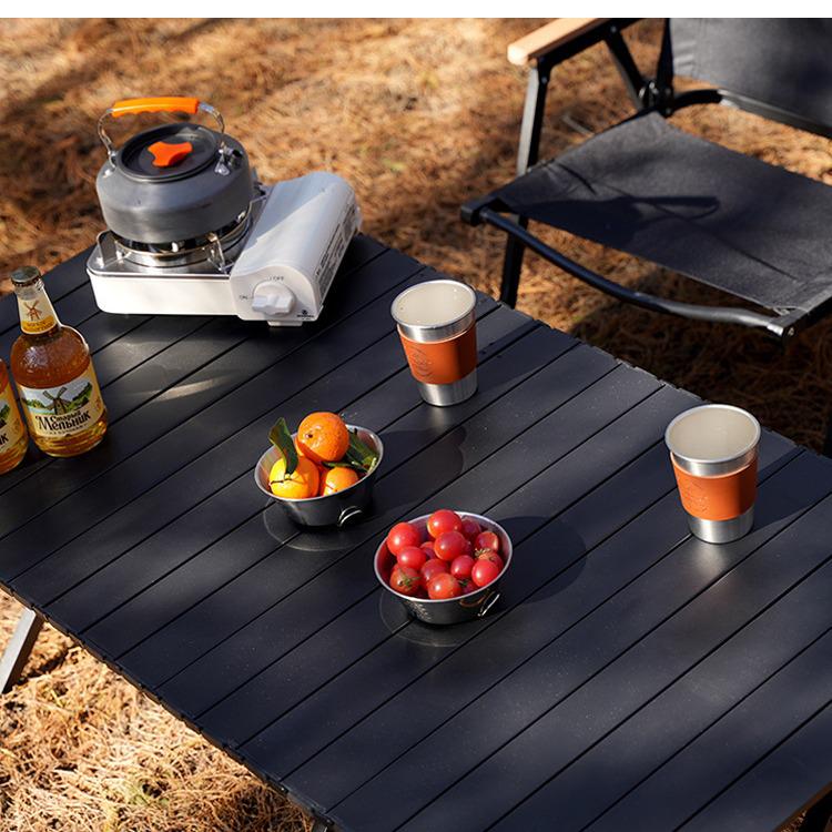 Ultralight Portable Aluminum Folding Table with Chairs - Ideal for Camping, Barbecue, Travel, Night Markets