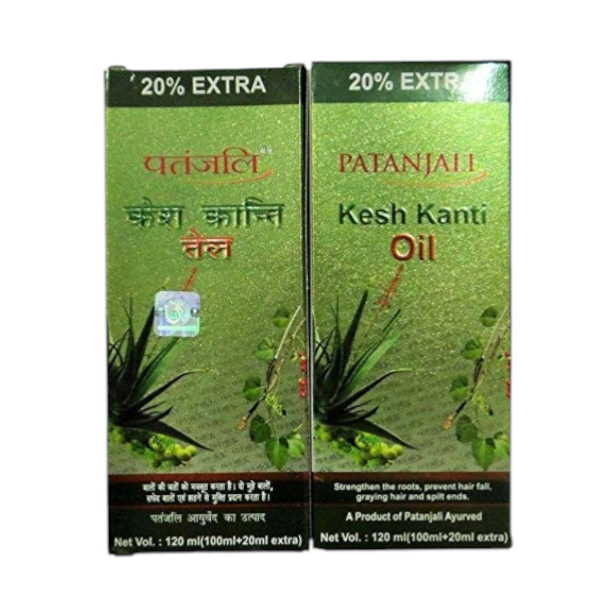 Patanjali Kesh Kanti Hair Oil 120ml X Pack of 2 Deep Nourishment Strengthens Roots & Reduces Hair Fall