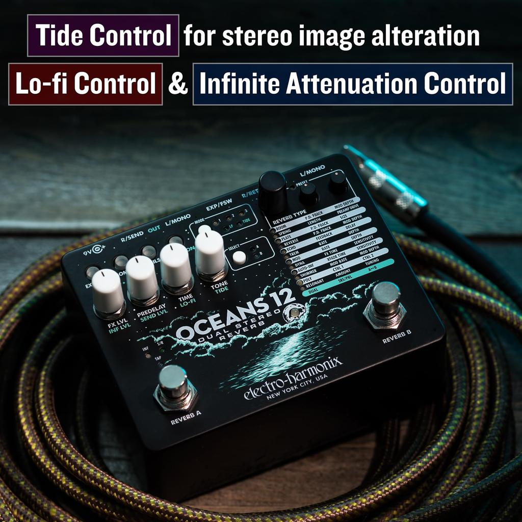 12 Dual Stereo Reverb reverb electro-harmonix/OCEANS Electro-Harmonix