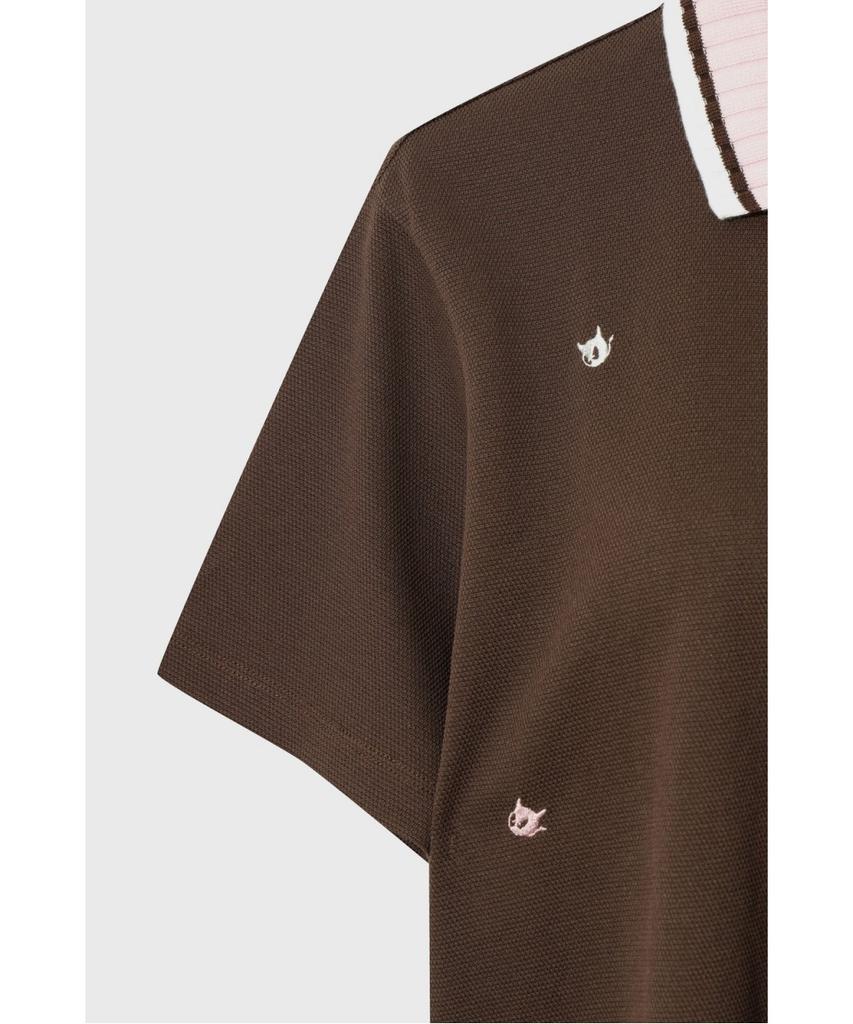 WAAC Women Knit Collar Loose-Fit Polo Wwtcm26500Brd