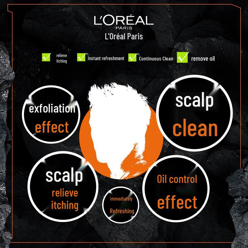 L'Oréal Men's Anti-Dandruff Charcoal Fresh Oil Control Shampoo
