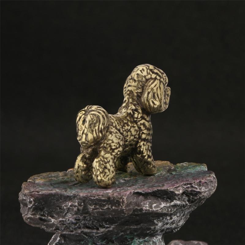 Metal Animal Statues Figurines Retro Dog Statue Figurines Sculptures Tabletop Centerpieces Home Decors Collectibles