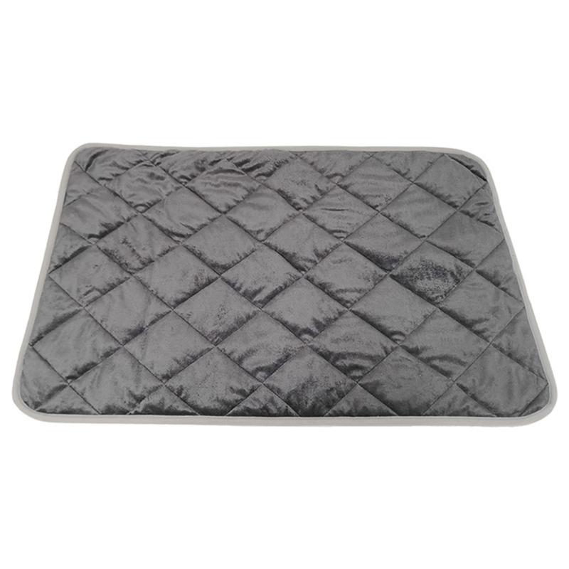 

Pet Dog Bed Self Warming Pad Cat Dog Cage Sleeping Mats Soft Kennel Pad Anti-Skid Dog Bedding Cushion for Senior Dog S серый