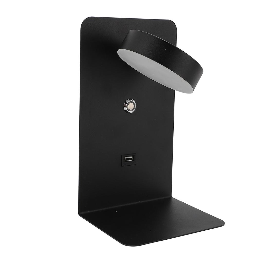 LED Plug In Wall Light with Switch and USB Charging Port Modern Rotatable Reading Lamp for Dormitory