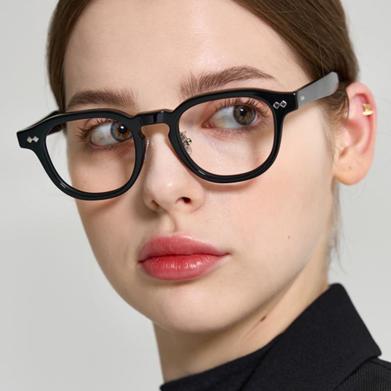 RECLOW RECLOW LAND TEMPLE NO.1 BLACK Acetate Glasses
