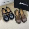 Fashion IPPEUM Mary Jane Shoes Lolita Leather Round Toe Buckle Women Flats Shoes Loafers
