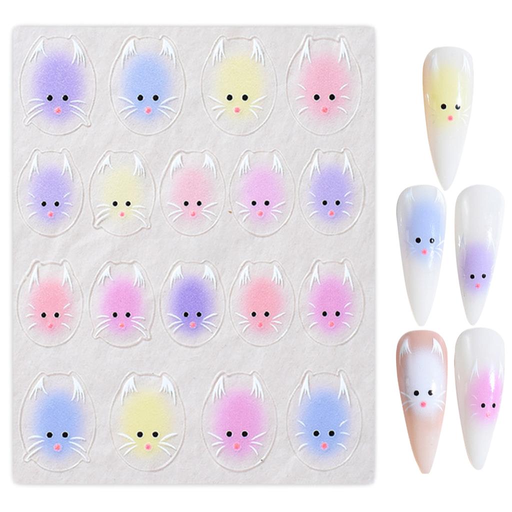 Котячі наклейки для нігтів для нейл-арту 3D котячі наклейки для нейл-арту для дизайну нігтів котячі наклейки для нігтів прикраси для нейл-арту