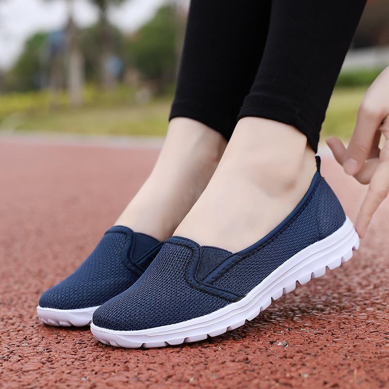 Женские ультралегкие одношаговые туфли для мам большого размера с дышащей сеткой — фото 12