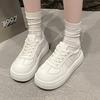 Spring new thick-soled little white shoes women's light and versatile sports and leisure heightening big head lightweight board shoes