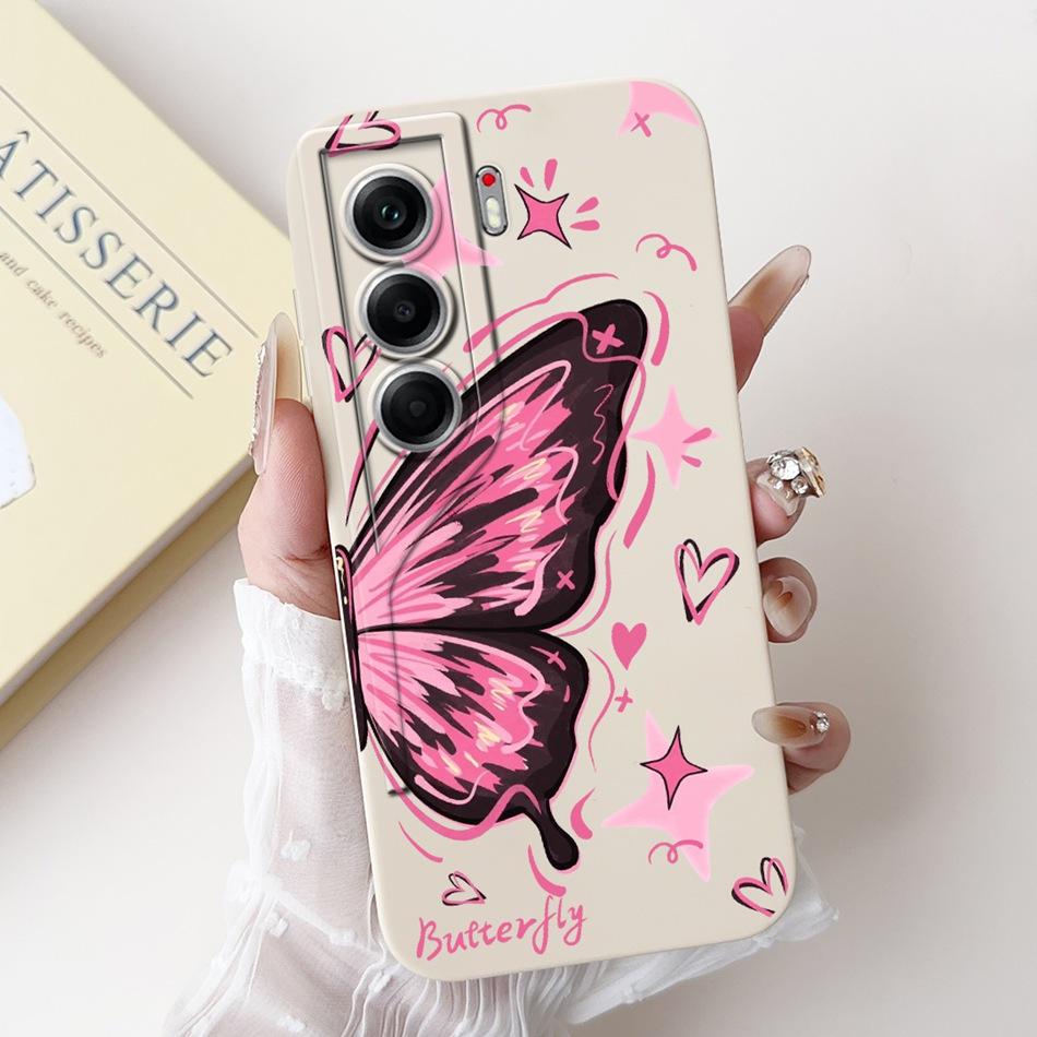 For Tecno Camon 40 Pro 4G Camon40 CM5 CM6 Elegant Butterfly Floral Phone Case For Camon 40 40Pro 4G Soft Silicone Cases Bumpers
