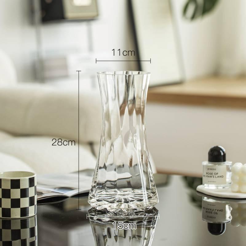 Elegant Small Glass Vase for Fresh Flowers - Perfect for Living Room or Dining Table Decor