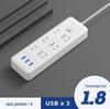 USB Socket Panel with Multi-Outlet Power Strip and Sub-Control