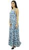 Bimba Women's Spaghetti Strap Maxi Dress for Summer Beach Wear Printed