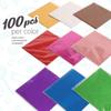 LotFancy Foil Candy Wrappers for Chocolates, 4x4 inch, 900 Pcs Aluminum Candy Wrapping Paper, Square Colored Foil Sheets for DIY Homemade Candies